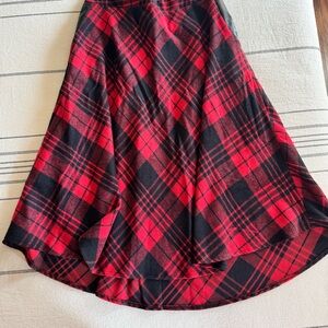 Plaid Red and Black Women's Skirt